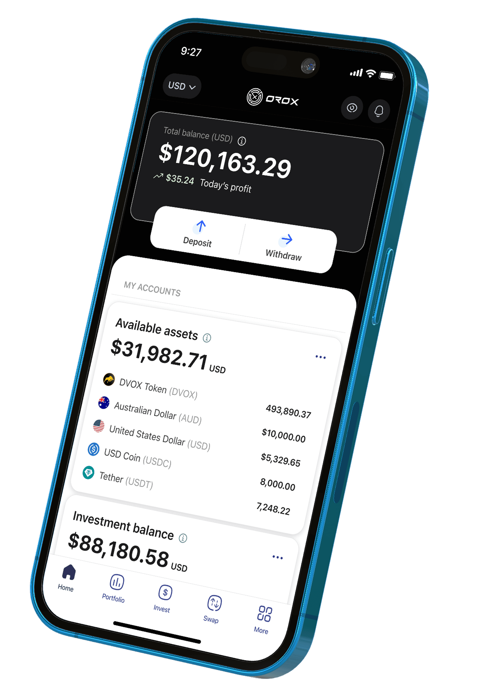 OROX Trading Platform Interface